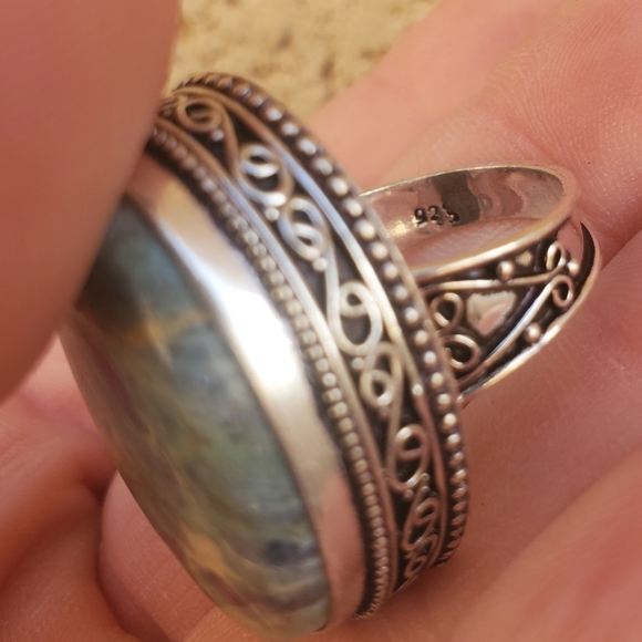 New Ruby in Fuchsite 925 Silver Ring. - Picture 16 of 16